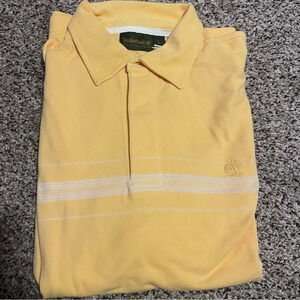 Timberland Weathergear Polo Shirt‎ Striped Casual Short Sleeve Yellow Large